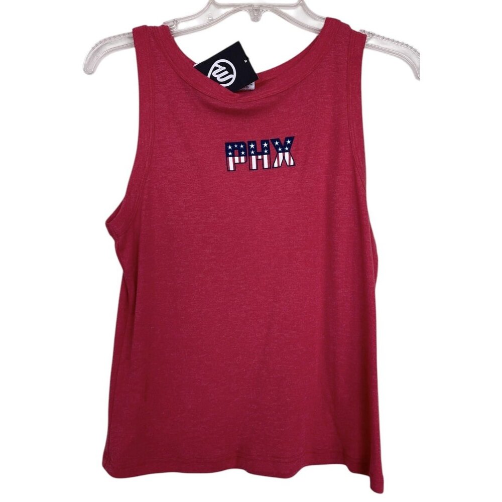 Where I’m From Tank Top Womens Size XL Red PHX Phoenix Red Stars‎ Stripes USA